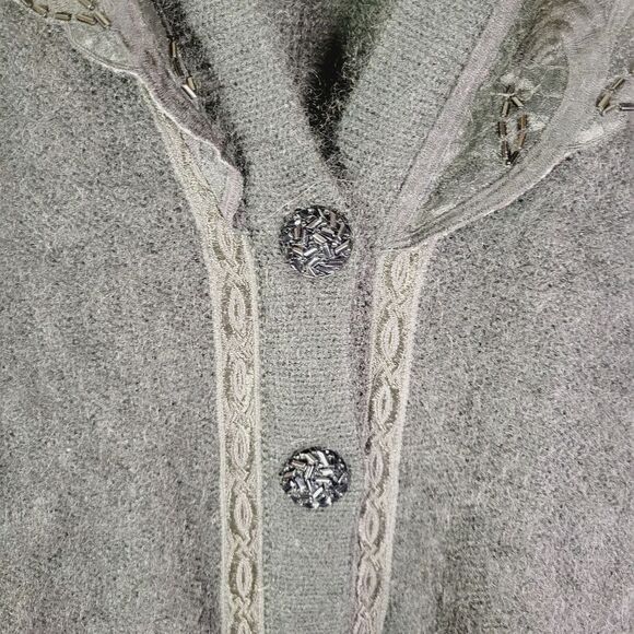 Vintage Elegant Black Women's Cardigan Sweater - Picture 9 of 12